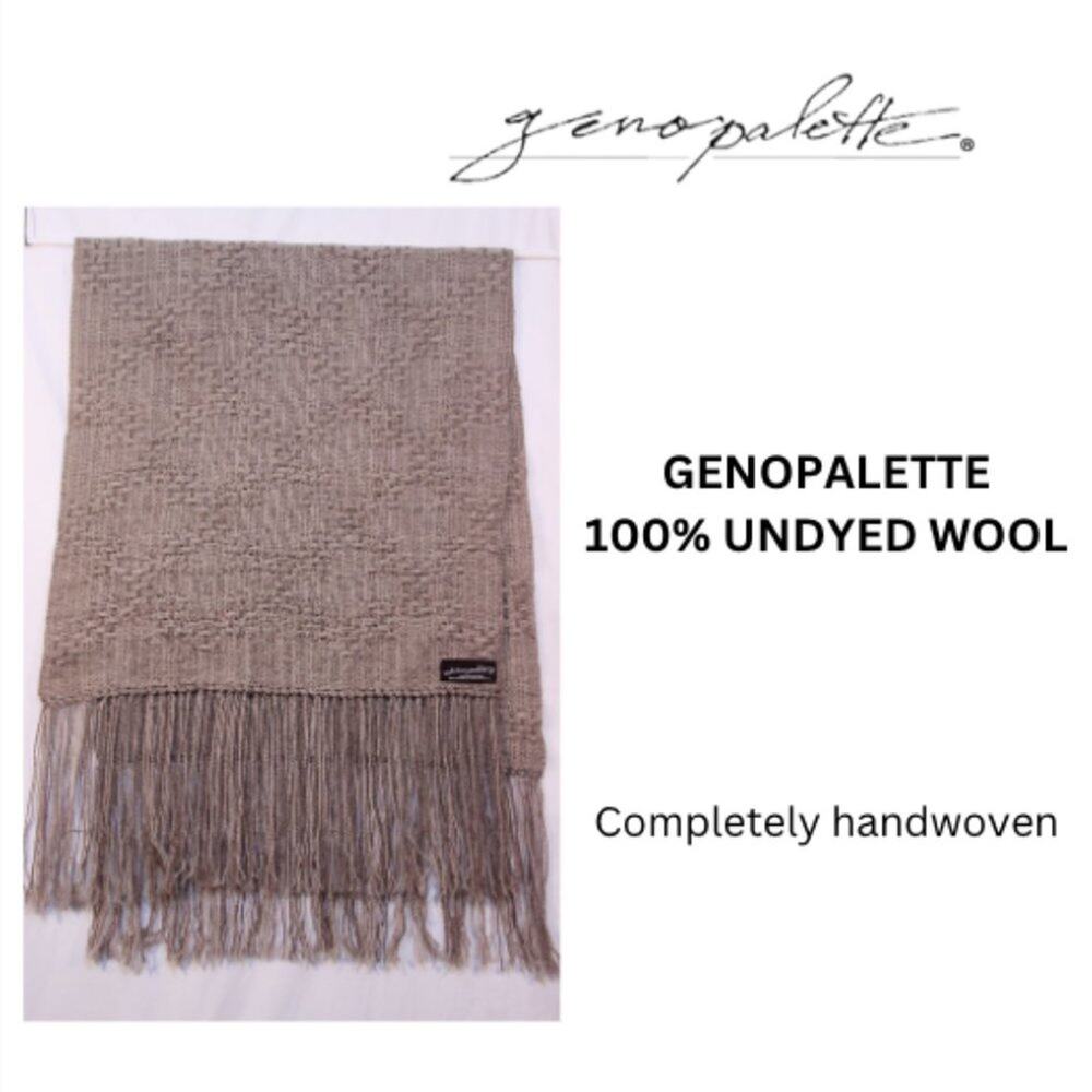 GENOPALETTE women's scarf shawl 100% undyed wool